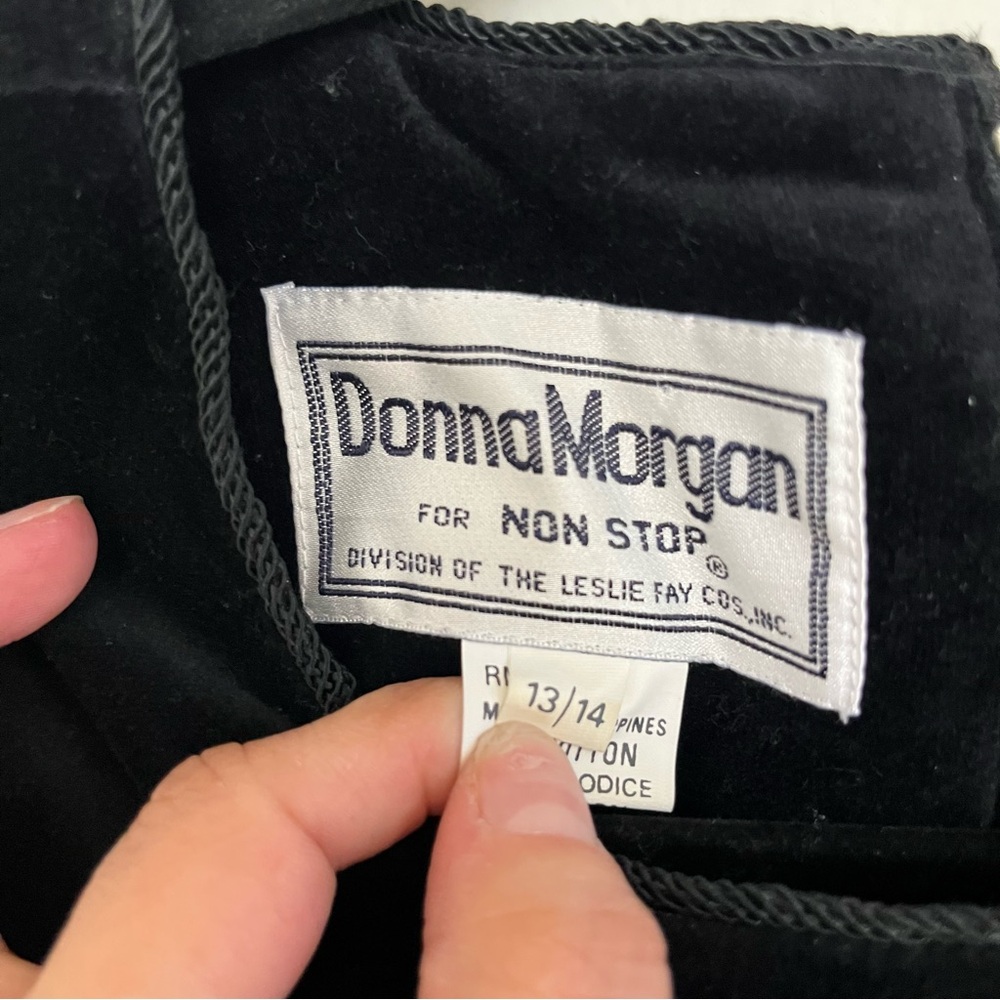Rare Donna Morgan Vintage Fairy Velvet‎ Dress Romantic Goth Dark Whimsigoth 14 - Picture 7 of 14